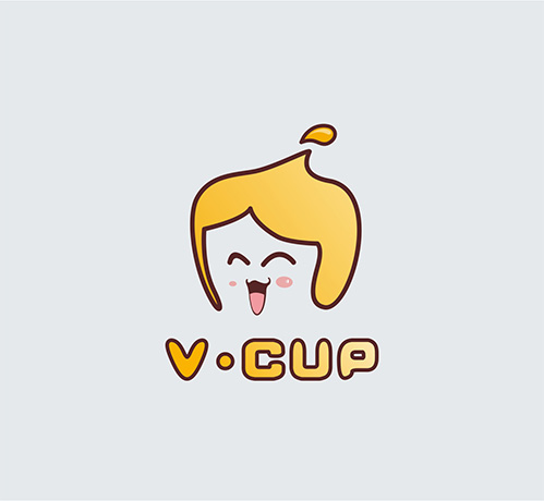 V-CUP饮品LOGO设计 | 成都标志设计